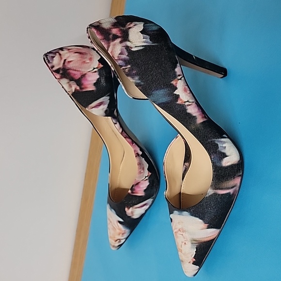 Jessica Simpson Womens Slip On Stiletto Pumps Heels Floral Leather Size 10 - Picture 5 of 13